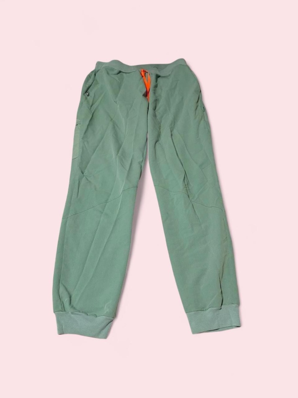 Figs Green Women's Zamora Jogger Scrub Pants with Orange Drawstring
